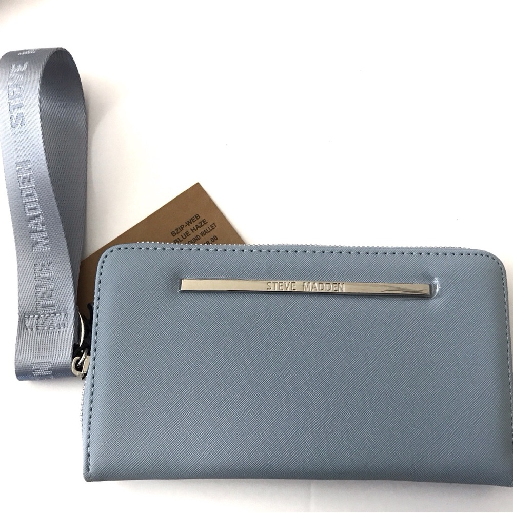Steve Madden Light Blue Wristlet Wallet